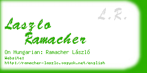 laszlo ramacher business card